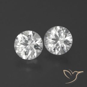 4.08 ct natürliche Weiß Zirkon-Edelsteine, Runden, VVS-VS