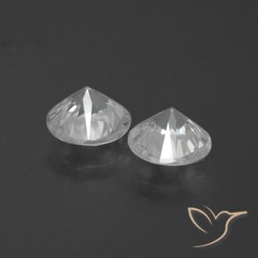 4.08 ct natürliche Weiß Zirkon-Edelsteine, Runden, VVS-VS