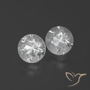4.31 ct natürliche Weiß Zirkon-Edelsteine, Runden, VVS-VS