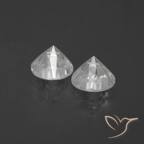 4.31 ct natürliche Weiß Zirkon-Edelsteine, Runden, VVS-VS
