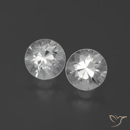 3.95ctw Natürlicher Weiß Zirkon, Runden, VS
