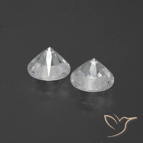 3.95 ct natürliche Weiß Zirkon-Edelsteine, Runden, VS