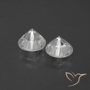 3.84 ct natürliche Weiß Zirkon-Edelsteine, Runden, VVS-VS