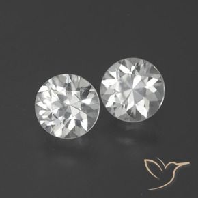 4.04 ct natürliche Weiß Zirkon-Edelsteine, Runden, VVS
