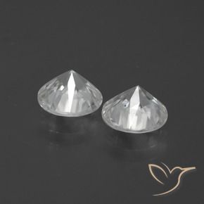 4.04 ct natürliche Weiß Zirkon-Edelsteine, Runden, VVS