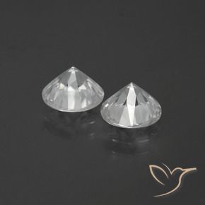 3.67 ct natürliche Weiß Zirkon-Edelsteine, Runden, VVS-VS