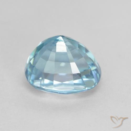 4,15 ctw natürlicher blauer Zirkon, Oval Schliff, VS-SI