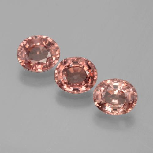 3,05 ct natürliche rosafarbener Zirkon-Edelsteine, Oval Schliff, VVS-VS