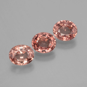 3,05 ct natürliche rosafarbener Zirkon-Edelsteine, Oval Schliff, VVS-VS
