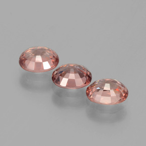 3,05 ct natürliche rosafarbener Zirkon-Edelsteine, Oval Schliff, VVS-VS