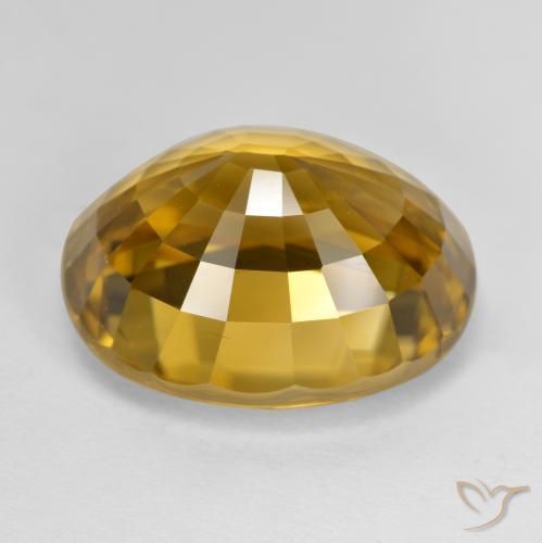 9,17 ctw natürlicher Golden Zirkon, Oval, VVS