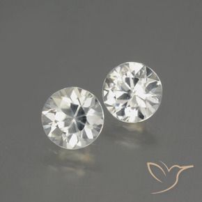 4.32 ct natürliche Warmweiß Zirkon-Edelsteine, Runden, VVS-VS
