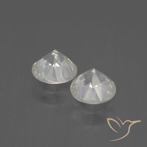 4.12 ct natürliche Weiß Zirkon-Edelsteine, Runden, VS
