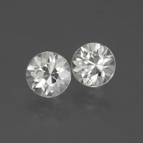 3,68 ct natürliche weißer Zirkon-Edelsteine, Rundschliff, VVS-VS