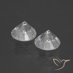 3.40 ct natürliche Warmweiß Zirkon-Edelsteine, Runden, VS