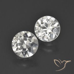 3.95 ct natürliche Weiß Zirkon-Edelsteine, Runden, VVS-VS
