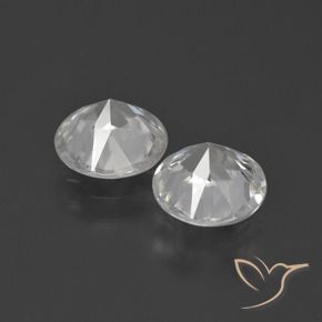 3.95 ct natürliche Weiß Zirkon-Edelsteine, Runden, VVS-VS