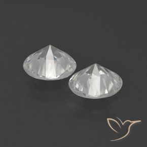 3.99 ct natürliche Warmweiß Zirkon-Edelsteine, Runden, VVS-VS