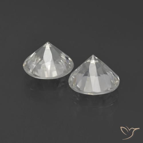 4.46 ct natürliche Warmweiß Zirkon-Edelsteine, Runden, VS
