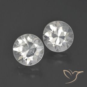 4.89 ct natürliche Weiß Zirkon-Edelsteine, Runden, VVS-VS