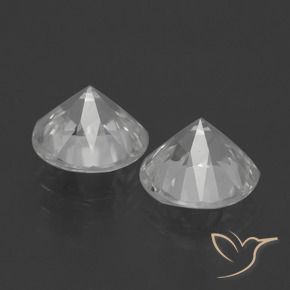 4.05 ct natürliche Weiß Zirkon-Edelsteine, Runden, VVS