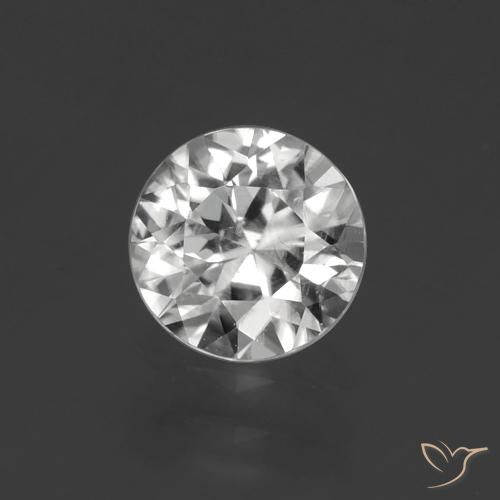 1.33ct Natürlicher Klares Weiß Zirkon, Runden, VS