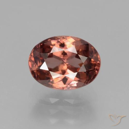 3.01ct Natürlicher dunkelrot Zirkon, Oval, VVS-VS