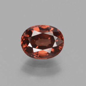 1,37 ctw natürlicher orangefarbener Zirkon, Oval Schliff, VVS