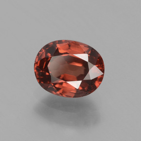 1,37 ctw natürlicher orangefarbener Zirkon, Oval Schliff, VVS