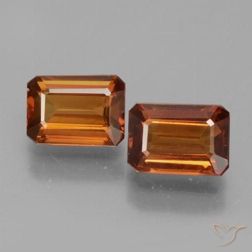 3.09ctw Natürlicher tieforange Zirkon, Smaragdschliff, VVS-VS