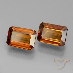 3.09 ct natürliche tieforange Zirkon-Edelsteine, Oktagonschliff, VVS-VS