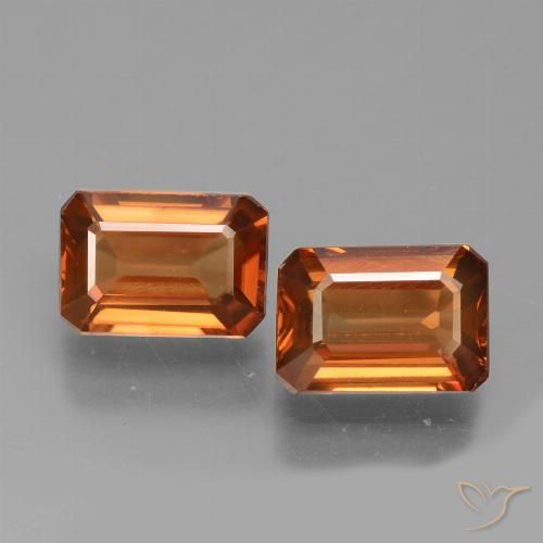 2.75ctw Natürlicher tieforange Zirkon, Smaragdschliff, VVS-VS