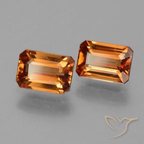 2.94 ct natürliche bräunlich-orange Zirkon-Edelsteine, Oktagonschliff, VVS-VS