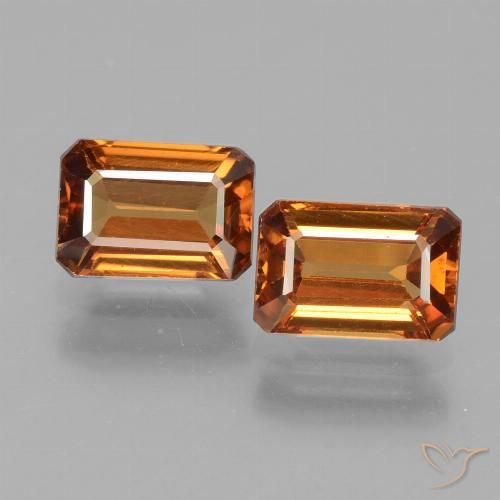 3.27ctw Natürlicher tieforange Zirkon, Smaragdschliff, VVS-VS