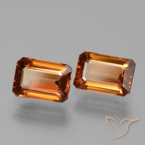 3.27 ct natürliche tieforange Zirkon-Edelsteine, Oktagonschliff, VVS-VS