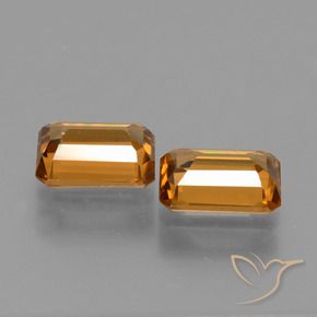 2.98 ct natürliche Mittelorange Zirkon-Edelsteine, Oktagonschliff, VVS-VS