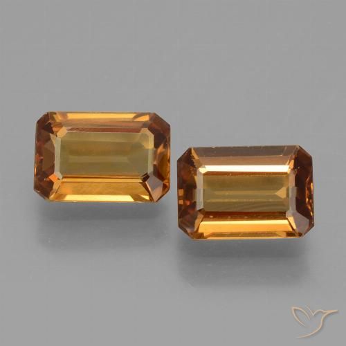 2.68ctw Natürlicher Mittelorange Zirkon, Smaragdschliff, VVS-VS