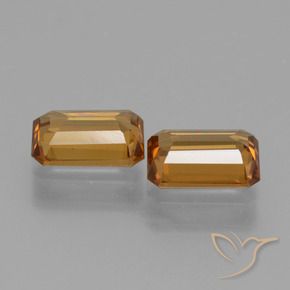 2.68 ct natürliche Mittelorange Zirkon-Edelsteine, Oktagonschliff, VVS-VS