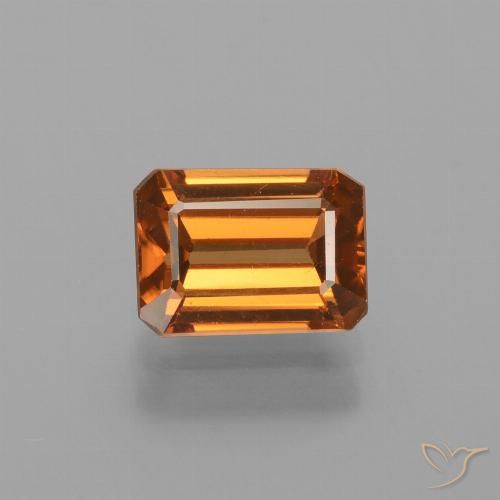1.79ct Natürlicher bräunlich-orange Zirkon, Smaragdschliff, VS