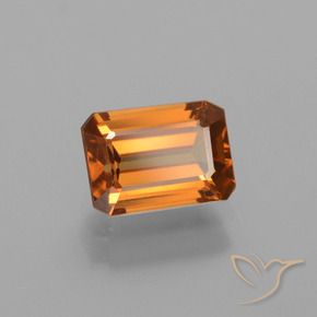 9,17 ctw natürlicher bräunlich-orange Zirkon, Oktagonschliff, VS