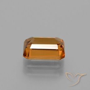 9,17 ctw natürlicher bräunlich-orange Zirkon, Oktagonschliff, VS