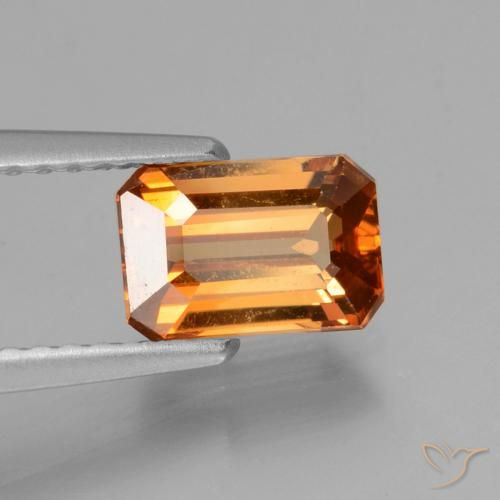 9,17 ctw natürlicher Mittelorange Zirkon, Oktagonschliff, VVS-VS