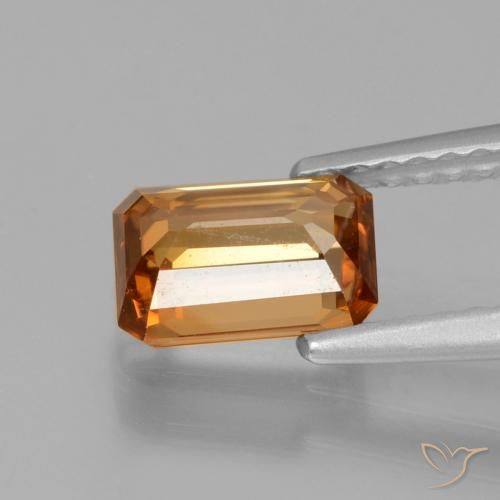 9,17 ctw natürlicher Mittelorange Zirkon, Oktagonschliff, VVS-VS