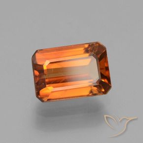 9,17 ctw natürlicher tieforange Zirkon, Oktagonschliff, VS