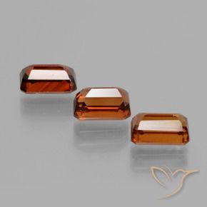 3.28 ct natürliche Mitteldunkles Orange Zirkon-Edelsteine, Oktagonschliff, VVS-VS