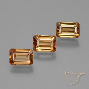 3.04 ct natürliche Erde Orange Zirkon-Edelsteine, Oktagonschliff, VS