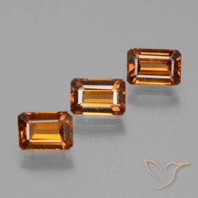 3.19 ct natürliche tieforange Zirkon-Edelsteine, Oktagonschliff, VS
