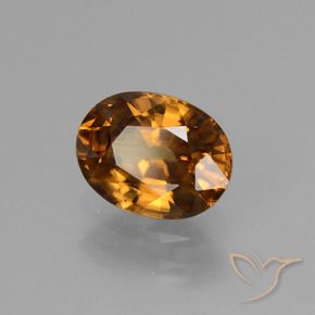 9,17 ctw natürlicher Tiefes Zimtbraun Zirkon, Oval, VVS