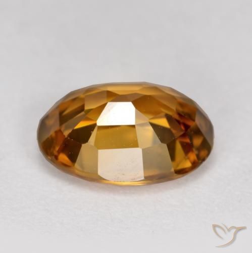 9,17 ctw natürlicher Mitteldunkles Orange Zirkon, Oval, VVS