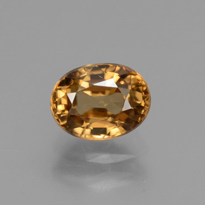 9,17 ctw natürlicher gold-orange Zirkon, Oval Schliff, VVS